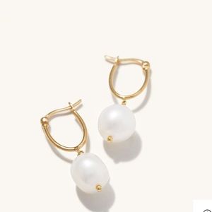 Mejuri Organic Pearl Hoops